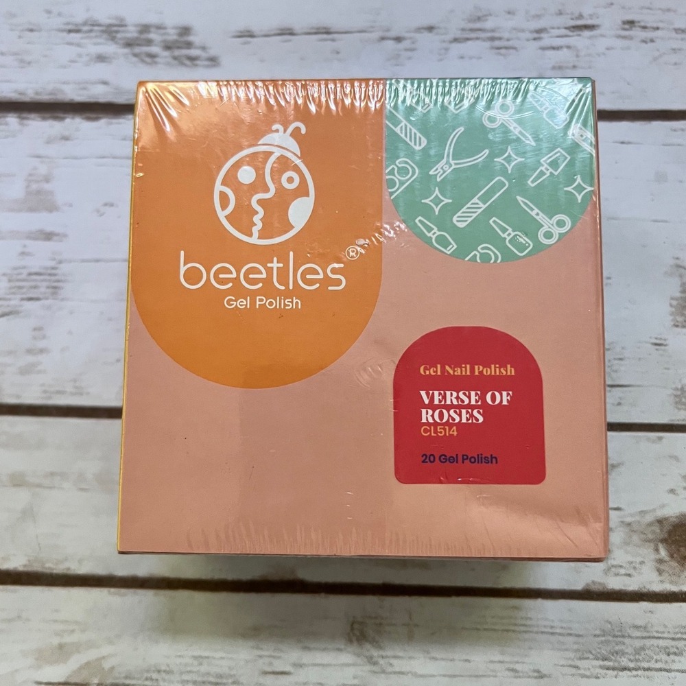 Beetles Gel Polish Kit Verse of Roses Red Pink 20 Colors CL514 23 Pcs Set
